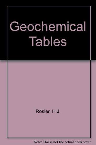 Beispielbild fr Geochemical Tables zum Verkauf von Better World Books