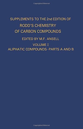 Beispielbild fr Supplements to the 2nd Edition (Editor S. Coffey) of Rodd's Chemistry of Carbon Compounds. A modern comprehensive treatise. Supplement to Volume 1, Aliphatic Compounds. Part A: Hydrocarbons; Halogen Derivatives. Part B: Monohydric Alcohols, their Ethers zum Verkauf von Zubal-Books, Since 1961