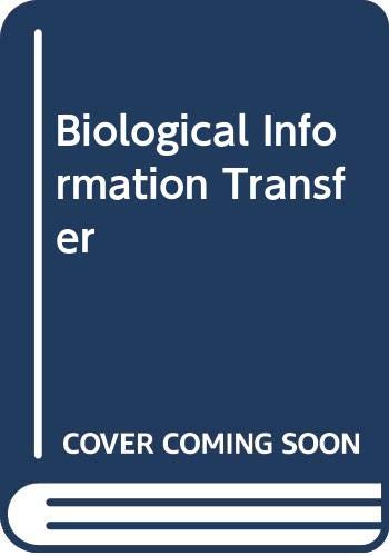 Stock image for Biological Information Transfer (Comprehensive Biochemistry, Vol. 24) for sale by P.C. Schmidt, Bookseller