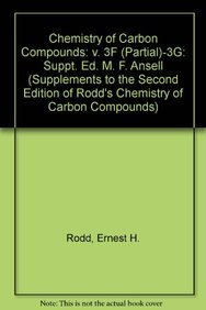 Stock image for Rodd's Chemistry of Carbon Compounds (Rodd's Chemistry of Carbon Compounds 2nd Edition) for sale by Bookmonger.Ltd