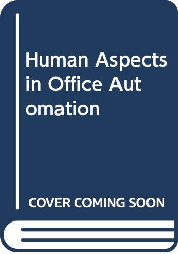 Beispielbild fr Human Aspects in Office Automation zum Verkauf von Ammareal