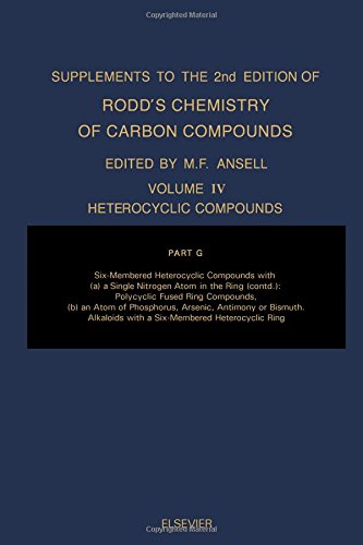 Rodd's Chemistry of Carbon Compounds: Six-Membered Heterocyclic Compounds With a Single Nitrogen Atom in the Ring (RODD'S CHEMISTRY OF CARBON COMPOUNDS 2ND EDITION SUPPLEMENT) - Rodd, E. H. and Martin F. Ansell