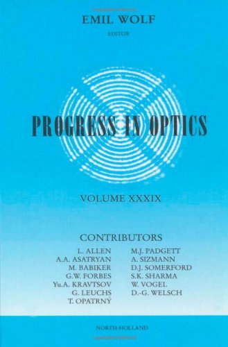 Imagen de archivo de Progress in Optics Volume 39 a la venta por Zubal-Books, Since 1961