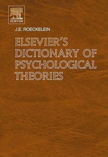 9780444517500: Elsevier's Dictionary of Psychological Theories