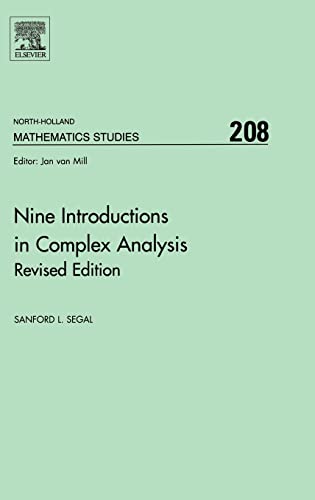 9780444518316: Nine Introductions in Complex Analysis - Revised Edition,208: Volume 208 (North-Holland Mathematics Studies)