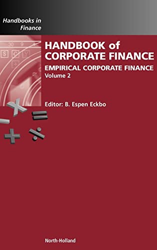Stock image for Handbook of Empirical Corporate Finance: Empirical Corporate Finance (Volume 2) (Handbooks in Finance, Volume 2) for sale by HPB-Red