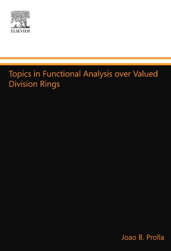 Stock image for Topics in Functional Analysis over Valued Division Rings for sale by Revaluation Books