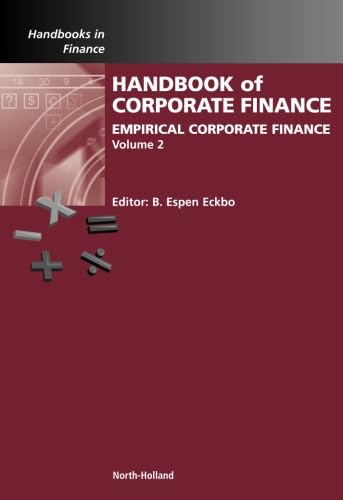Stock image for Handbook of Empirical Corporate Finance: Empirical Corporate Finance for sale by GF Books, Inc.