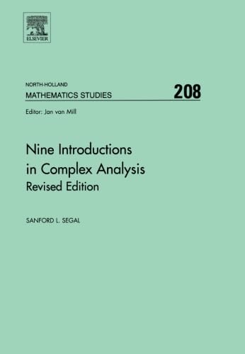 9780444602831: Nine Introductions in Complex Analysis - Revised Edition