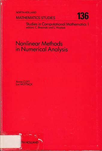 Stock image for Nonlinear Methods in Numerical Analysis (North-Holland Mathematics Studies, No. 136) (Volume 1) for sale by Phatpocket Limited