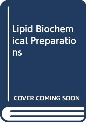 Imagen de archivo de Lipid Biochemical Preparations a la venta por Phatpocket Limited