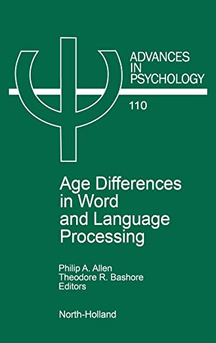 Stock image for Age Differences in Word and Language Processing for sale by Book Booth