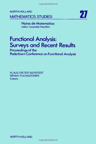 9780444850577: Functional Analysis: 1st: Surveys and Recent Results - Conference Proceedings