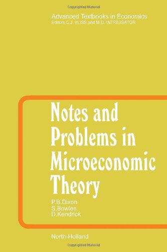 Beispielbild fr Notes and Problems in Microeconomic Theory zum Verkauf von Better World Books