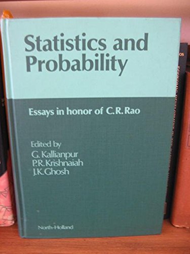 Stock image for Statistics and Probability: Essays in Honor of C. R. Rao for sale by Zubal-Books, Since 1961