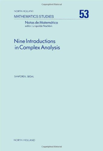 9780444862266: Nine Introductions in Complex Analysis (Mathematical Studies)