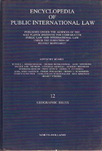 Beispielbild fr Encyclopedia of Public International Law: Geographic Issues zum Verkauf von Bookmonger.Ltd