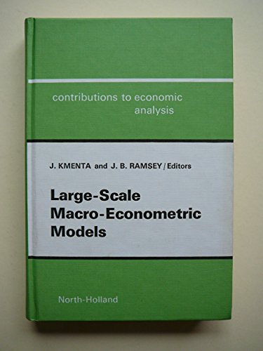 Stock image for Large-Scale Macro-Econometric Models (Contributions to Economic Analysis) for sale by Irish Booksellers