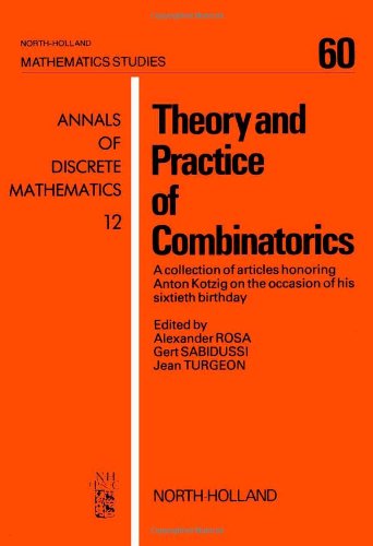 9780444863188: Theory and Practice of Combinatorics (Mathematics Studies)