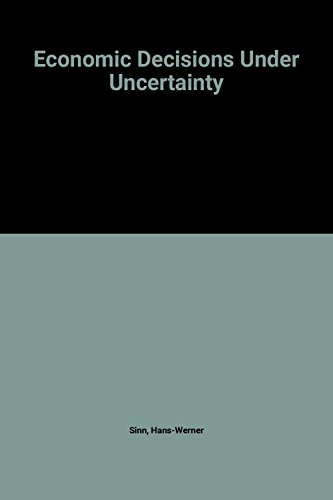 9780444863874: Economic decisions under uncertainty (Studies in mathematical and managerial economics)