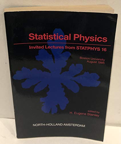 Imagen de archivo de Statistical Physics: Invited Lectures from Statphys 16, the 16th International Conference on Thermodynamics and Statistical Mechanics, Boston Univer a la venta por HPB-Red