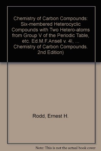 Imagen de archivo de Chemistry of Carbon Compounds Volume 4 Part IJ: Heterocyclic Compounds. Second Edition (v. 4I) a la venta por Bookmonger.Ltd