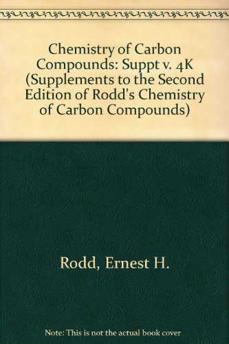 Stock image for Supplements to the 2nd Edition of Rodd's Chemistry of Carbon Compounds : Volume IV, Heterocyclic Compounds: Part K: Six-Membered Heterocyclic Compounds Containing two or more Hetero-Atoms, one or more of which are from Groups II,III, IV, V or VII of the for sale by Zubal-Books, Since 1961