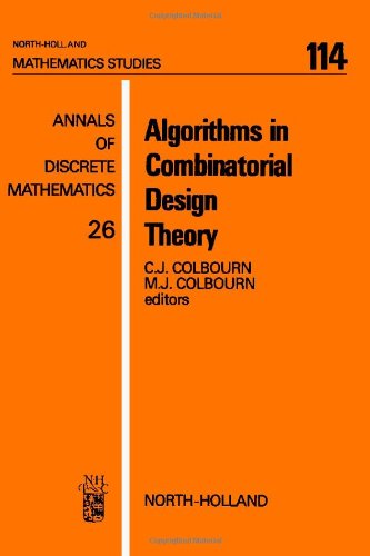 9780444878021: Algorithms in combinatorial design theory (Annals of discrete mathematics)