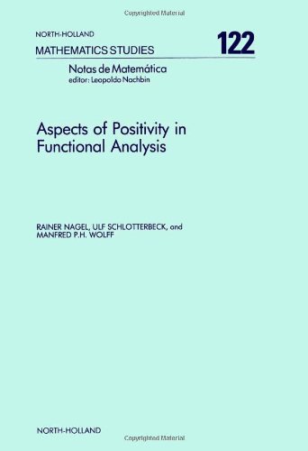 9780444879592: Aspects of Positivity in Functional Analysis: Conference Proceedings: 122 (Mathematics Studies)