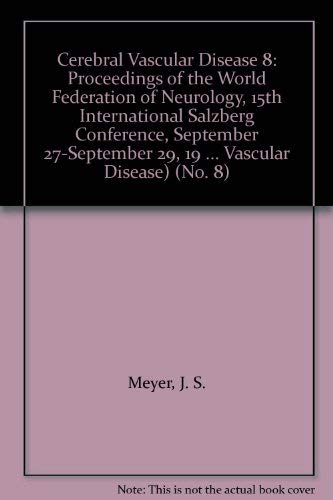 Imagen de archivo de Cerebral Vascular Disease 8. (International Congress Series 975) a la venta por Zubal-Books, Since 1961