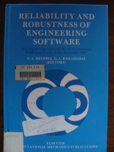 Beispielbild fr Reliability and Robustness of Engineering Software zum Verkauf von Mispah books