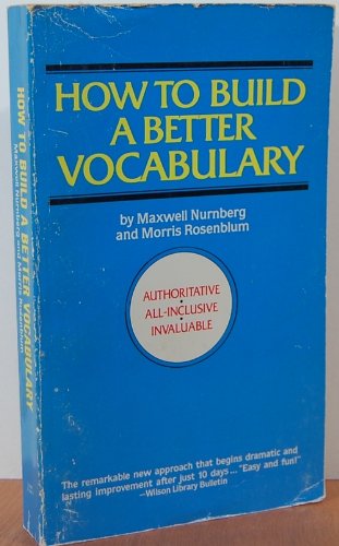 Imagen de archivo de How to Build a Better Vocabulary a la venta por Wonder Book