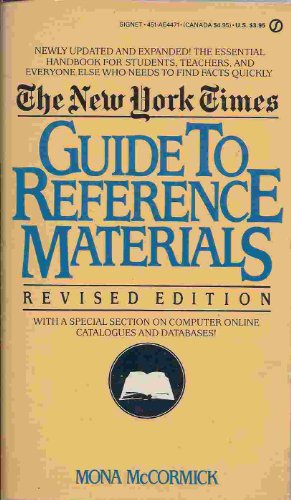 Imagen de archivo de New York Times Guide to Reference Materials a la venta por 2Vbooks