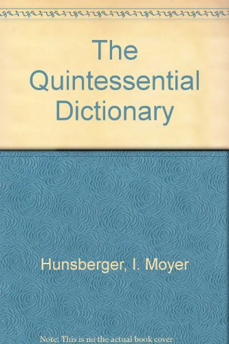 9780446324434: The Quintessential Dictionary