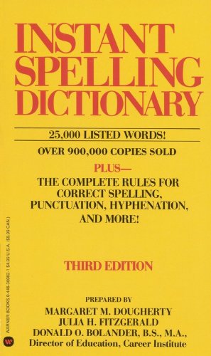 Beispielbild fr Instant Spelling Dictionary zum Verkauf von Better World Books