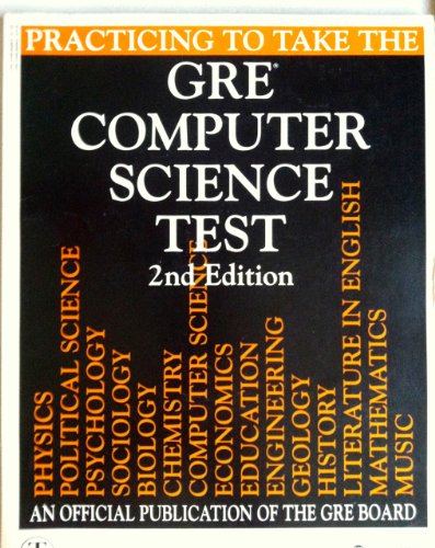 Stock image for Practicing to Take the GRE Computer Science Test for sale by Better World Books