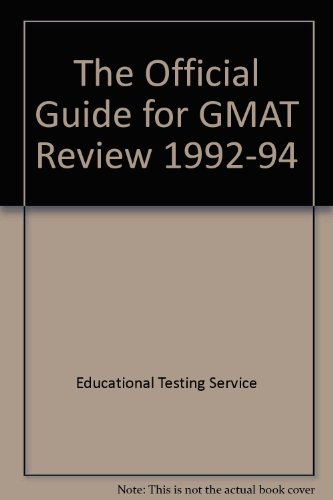 9780446394390: The Official Guide for GMAT Review 1992-94