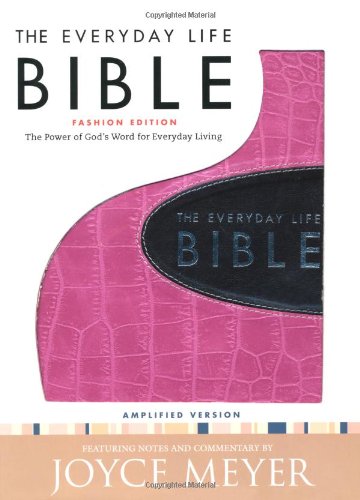 Amplified Everyday Life Bible-Pink/Expresso Bond