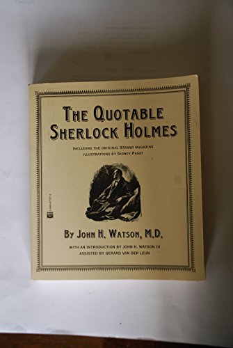 Imagen de archivo de The Quotable Sherlock Holmes a la venta por Wonder Book