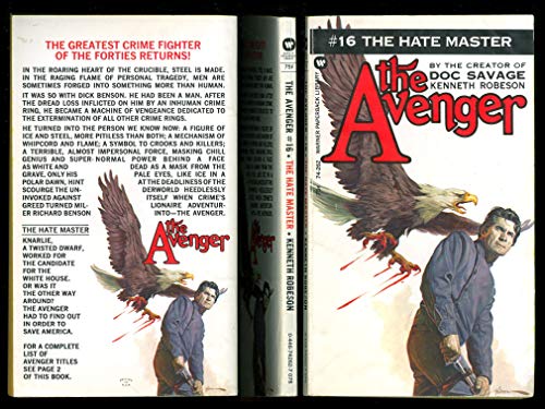 Stock image for THE HATE MASTER. ( 1973 ) Book #16 in the AVENGER SERIES. for sale by Comic World