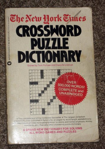 Beispielbild fr The New York Times Crossword Puzzle Dictionary zum Verkauf von Better World Books