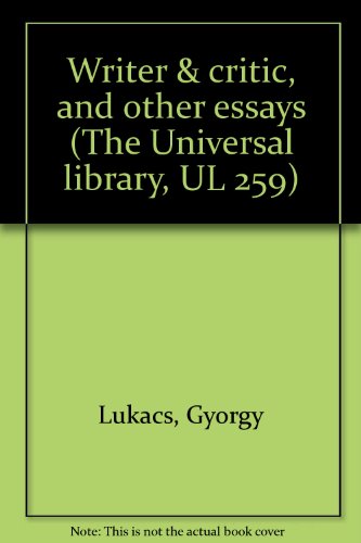 9780448002590: Writer And Critic (The Universal library, UL 259)