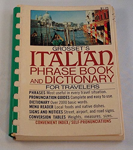 Imagen de archivo de Grosset's Italian phrase book and dictionary a la venta por GoldBooks