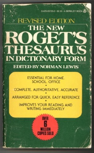 Stock image for The New American Roget's College Thesaurus in Dictionary Form for sale by Better World Books: West
