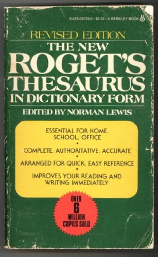 Stock image for The New American Roget's college thesaurus in dictionary form for sale by SecondSale