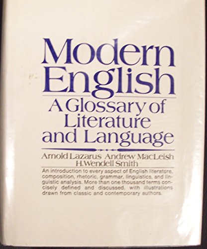 Stock image for Modern English: A Glossary of Literature and Language for sale by Strand Book Store, ABAA