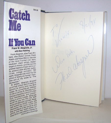 Imagen de archivo de Catch Me If You Can a la venta por Jay W. Nelson, Bookseller, IOBA