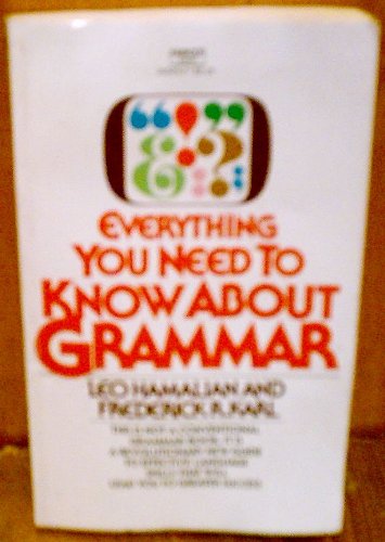 Beispielbild fr Everything You Need to Know About Grammar zum Verkauf von Wonder Book