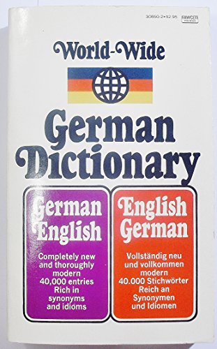 Imagen de archivo de World-Wide German Dictionary a la venta por JR Books