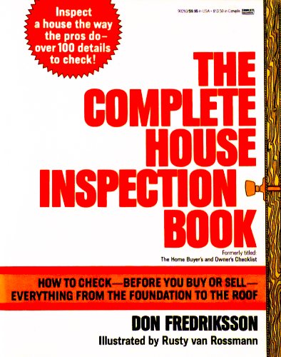 Beispielbild fr The Complete House Inspection Book zum Verkauf von Wonder Book